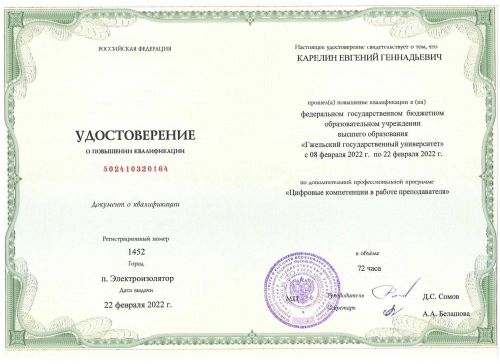 Карелин Е.Г. ПК 2