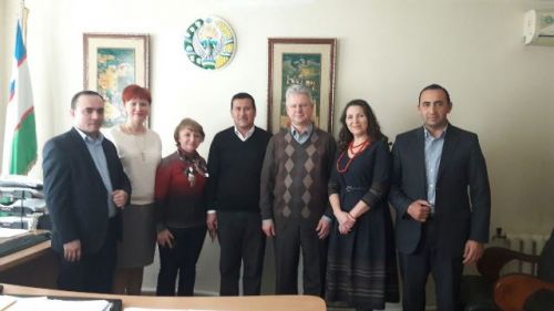 Встреча делегации ГГУ во главе с ректором Б.В. Илькевичем с руководством Республиканского художественного колледжа имени П. П. Бенькова (г. Ташкент, Узбекистан) - 2018